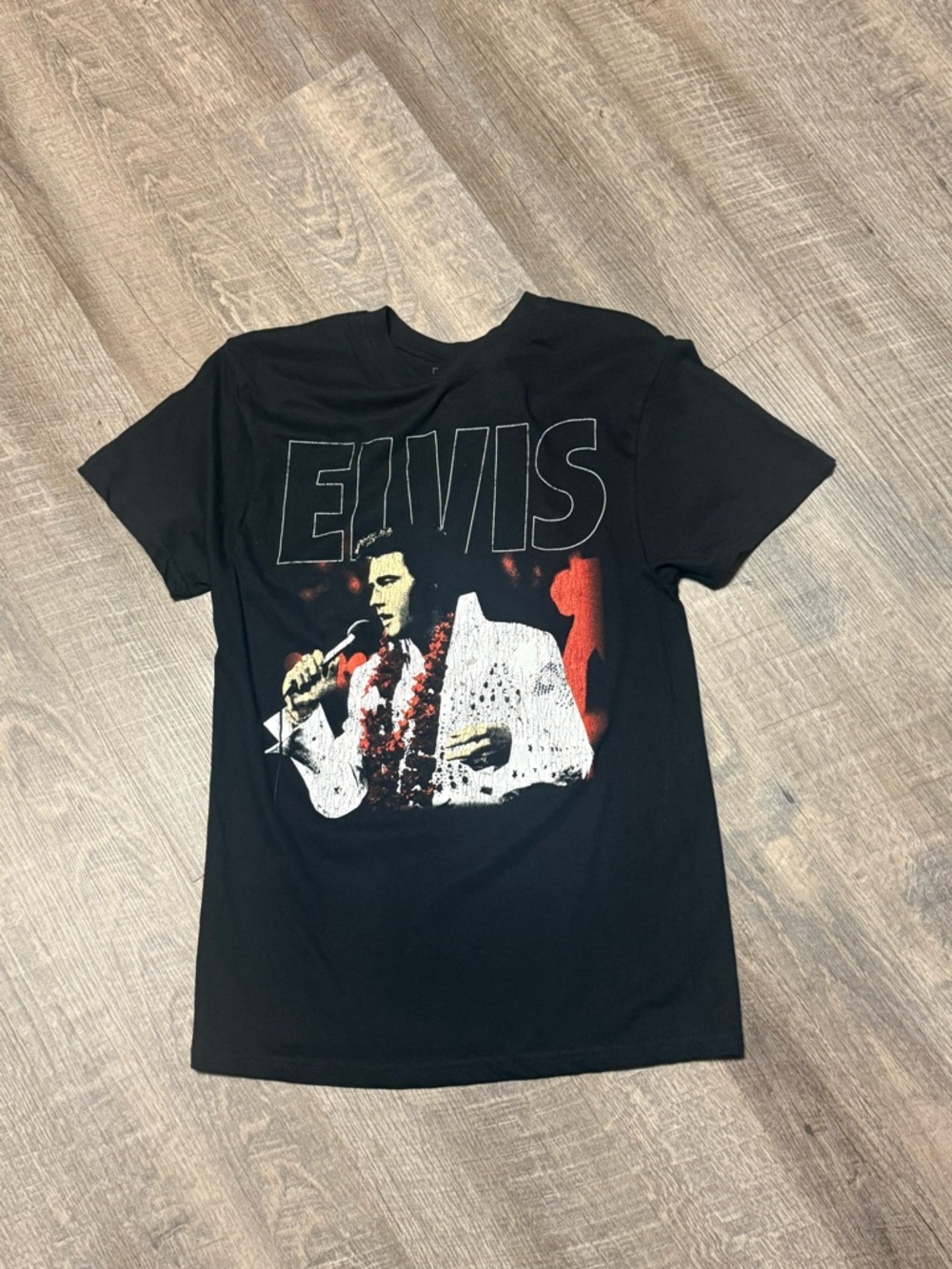 Black Elvis Graphic Short Sleeve Tee